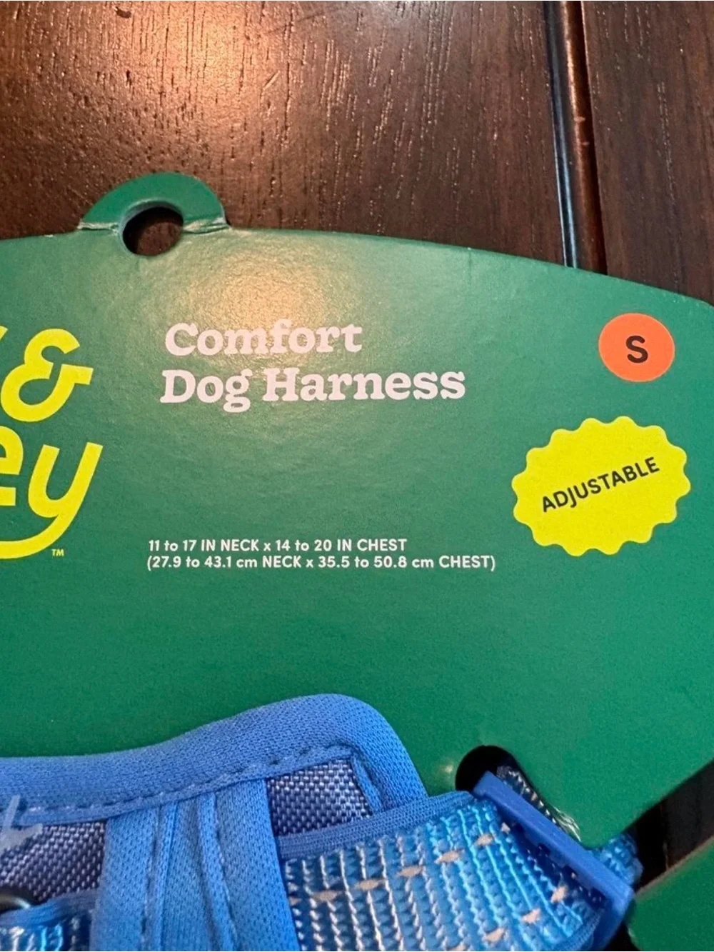 Blue Boots & Barkley dog harness in size S